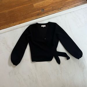 Madewell long sleeve wrap too black size XXS 00